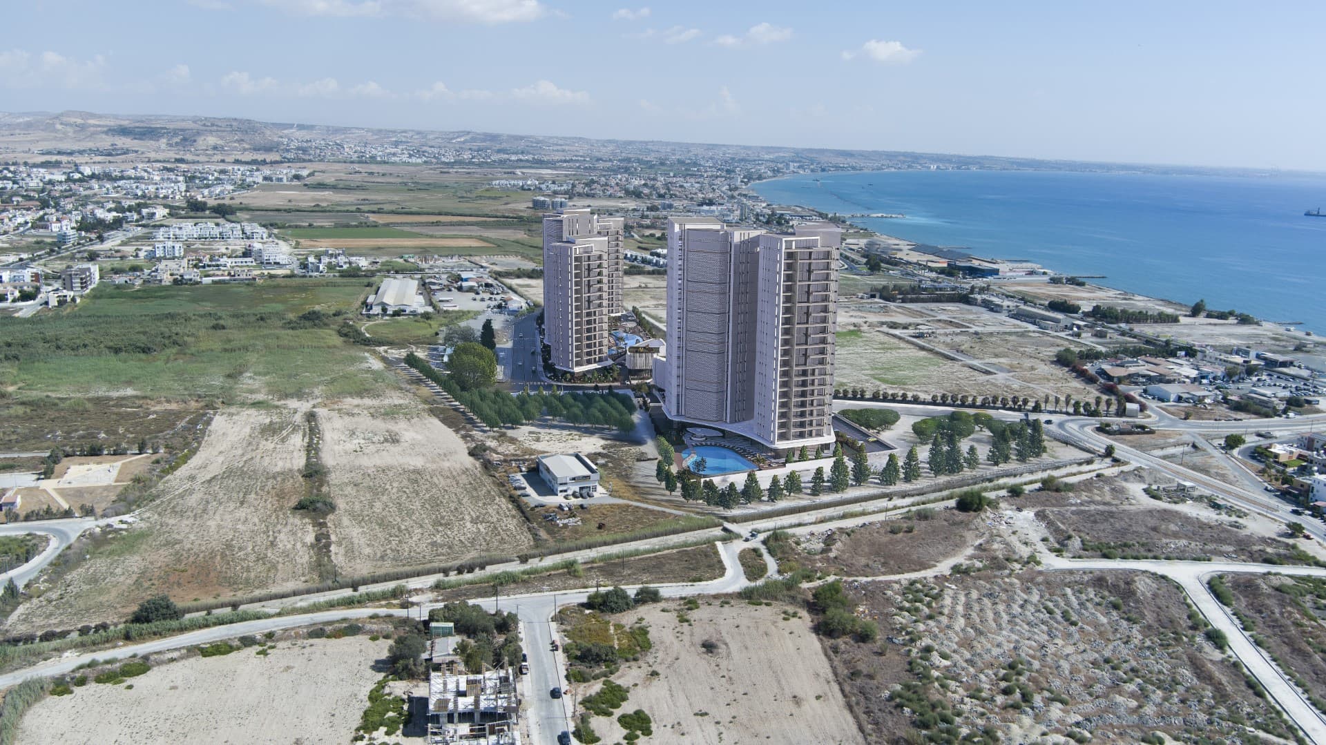 2-bedrooms apartments in Larnaca, Cyprus.