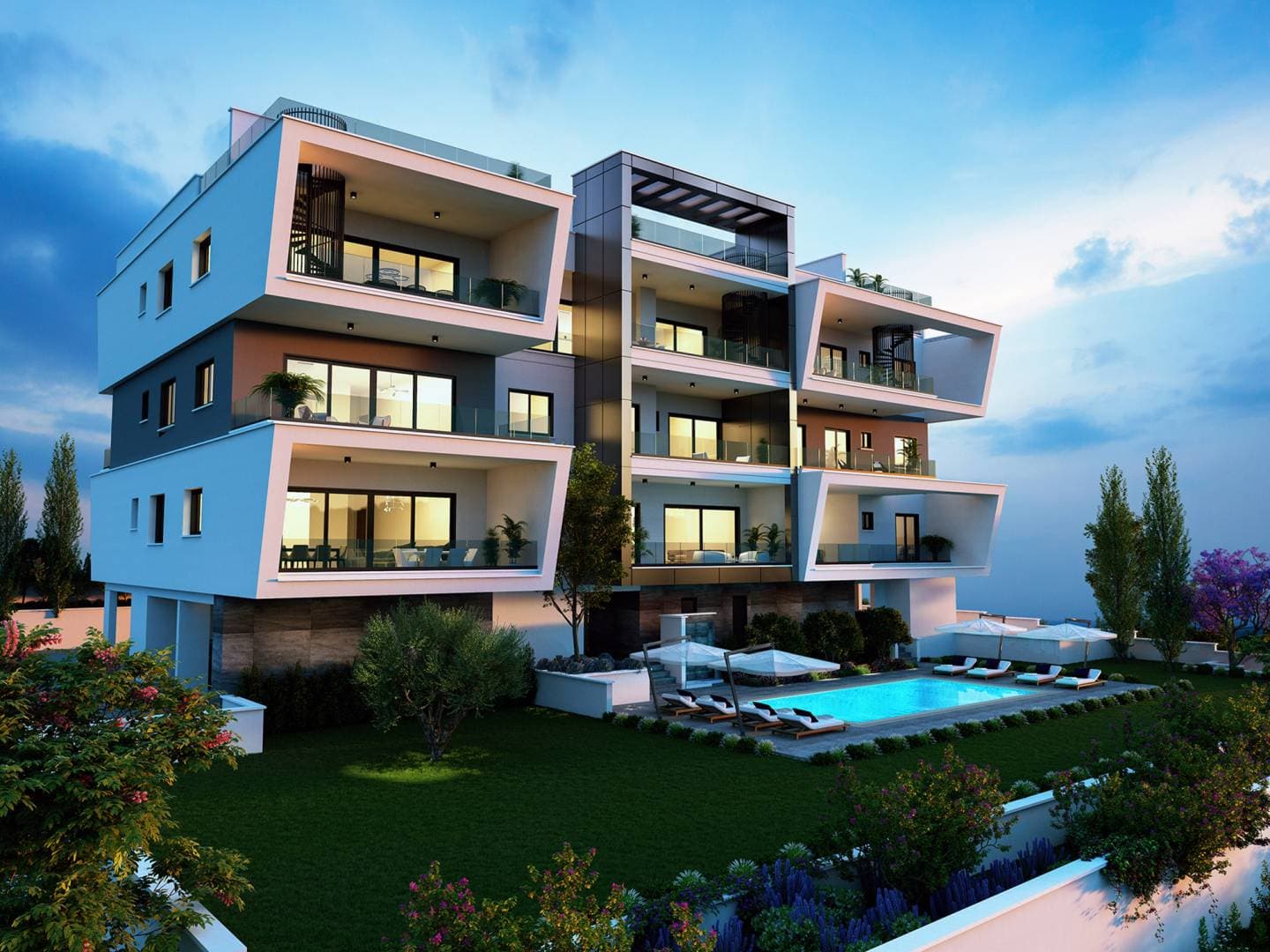 3-bedrooms apartments in Limassol, Cyprus.