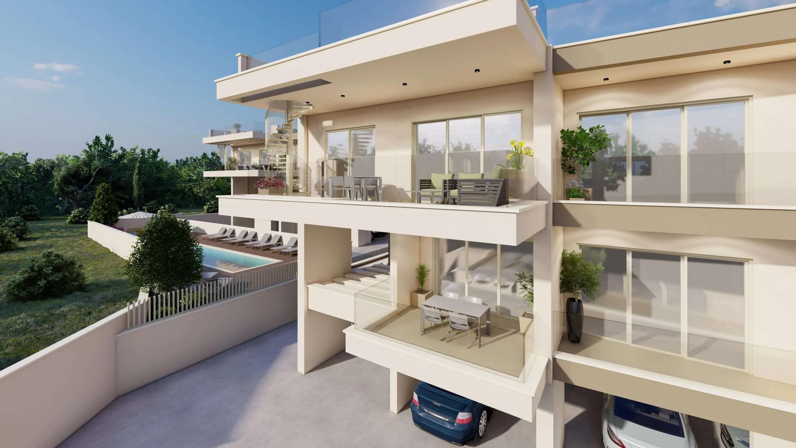 2-bedrooms apartments in Paphos, Cyprus.