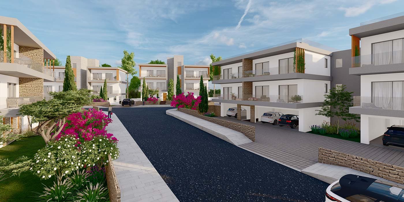 2-bedrooms apartments in Paphos, Cyprus.