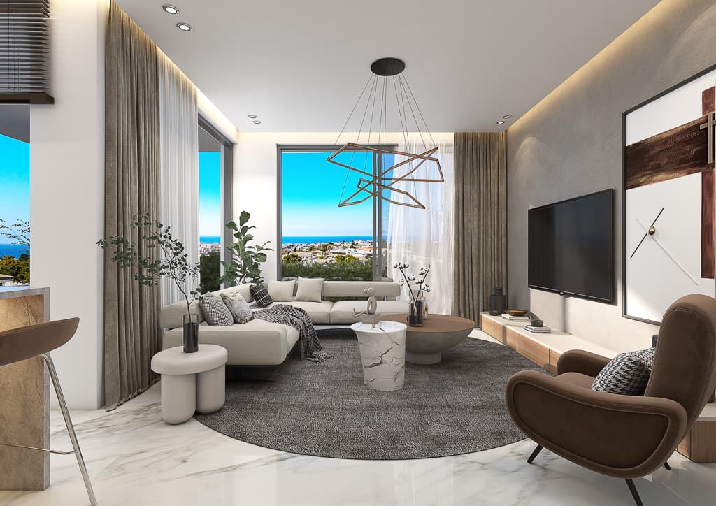 2-bedrooms apartments in Paphos, Cyprus.