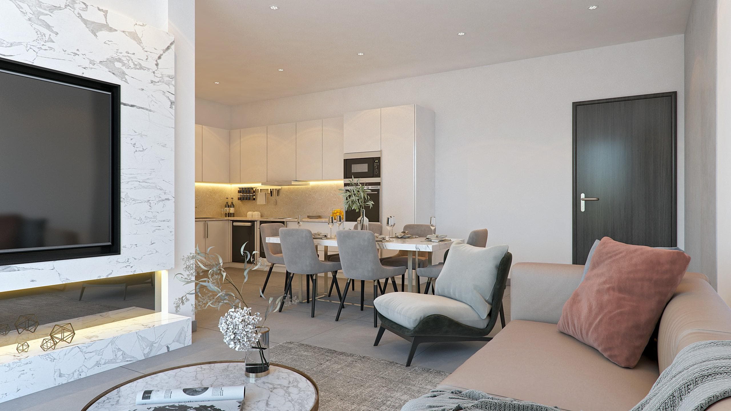 2-bedrooms apartments in Famagusta, Cyprus.