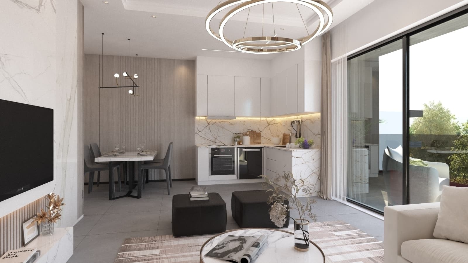 2-bedrooms apartments in Nicosia, Cyprus.