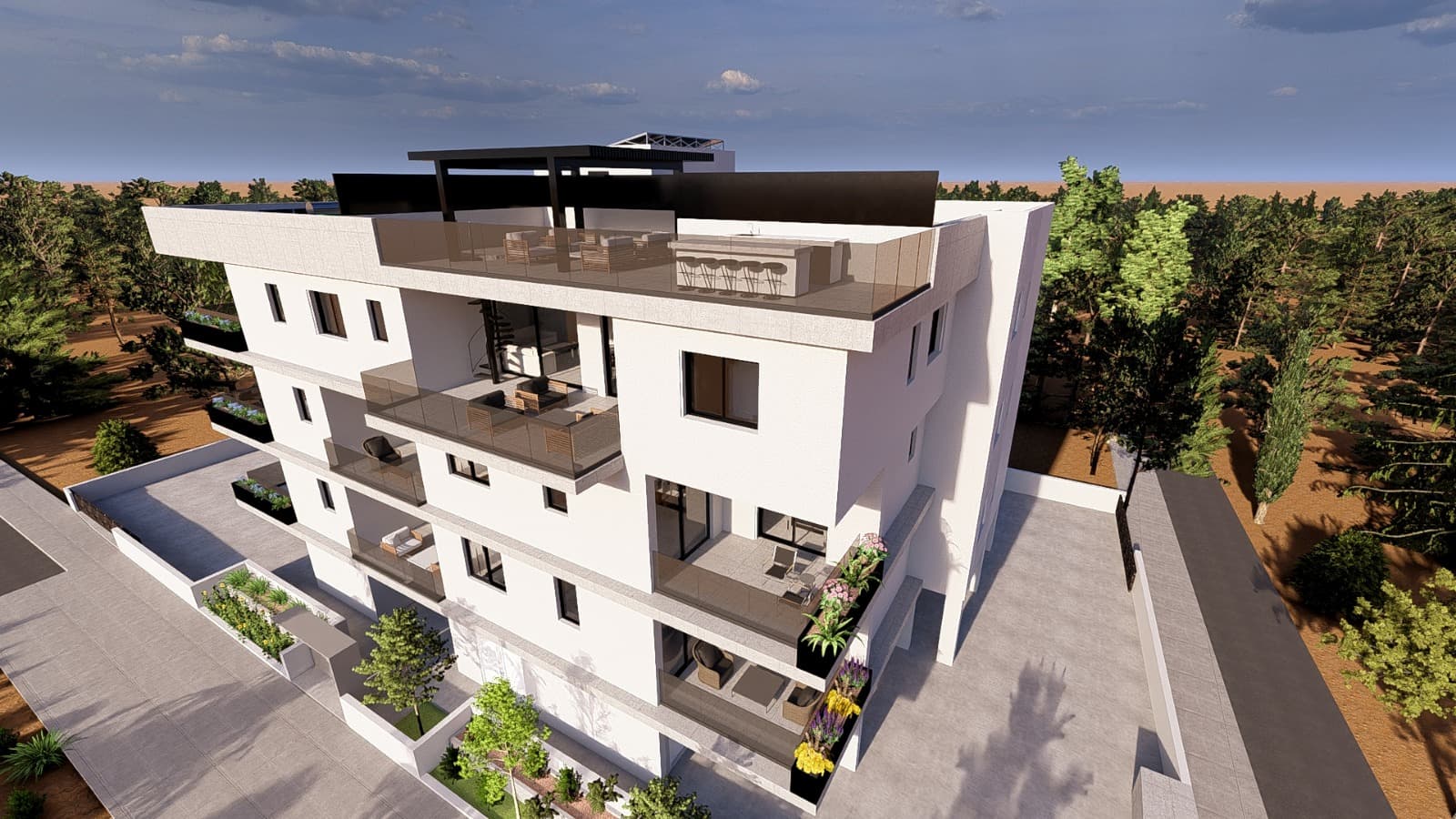 2-bedrooms apartments in Limassol, Cyprus.
