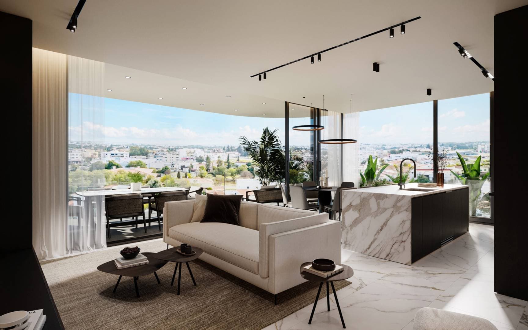 2-bedrooms apartments in Nicosia, Cyprus.
