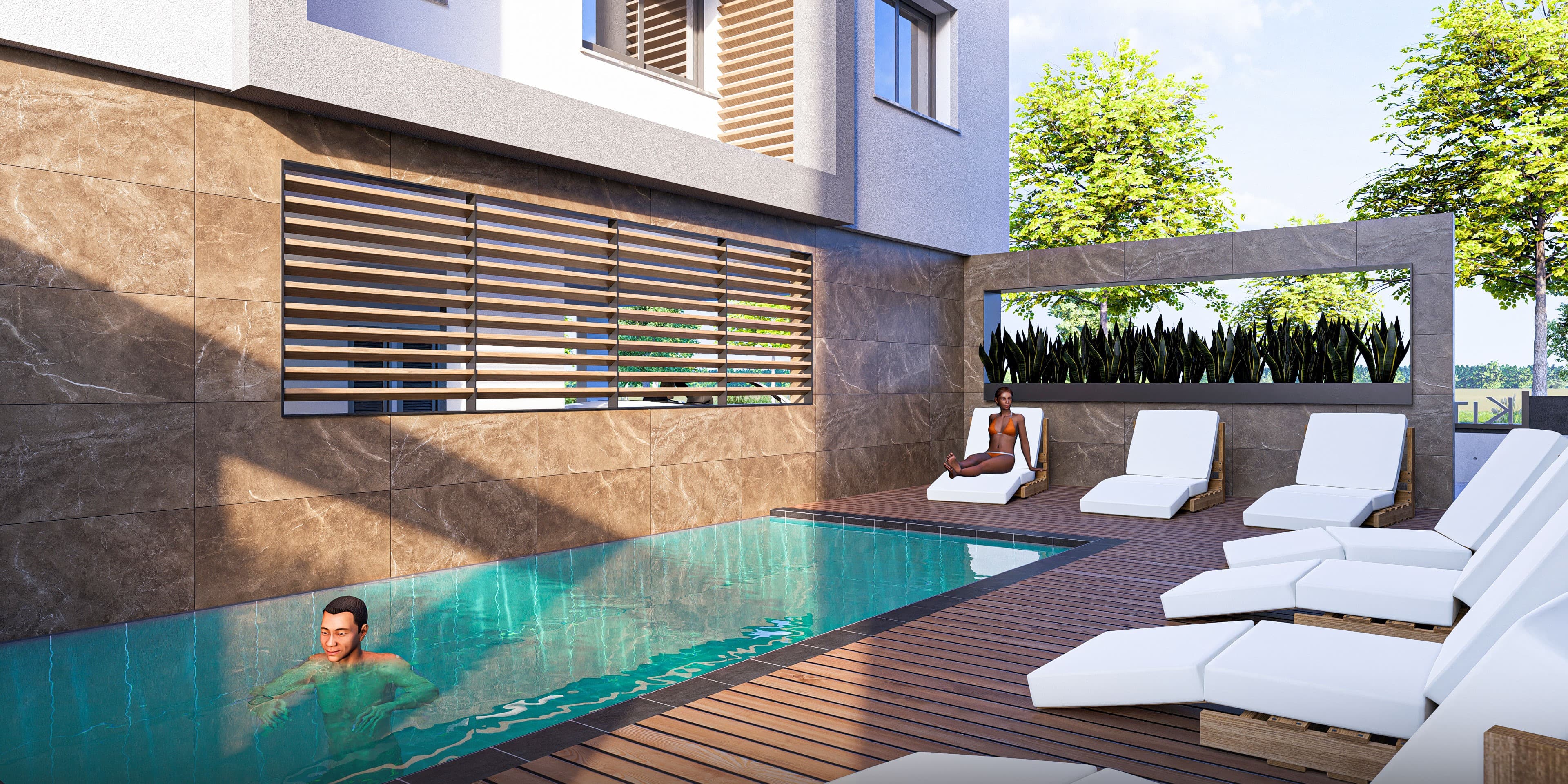 2-bedrooms apartments in Larnaca, Cyprus.