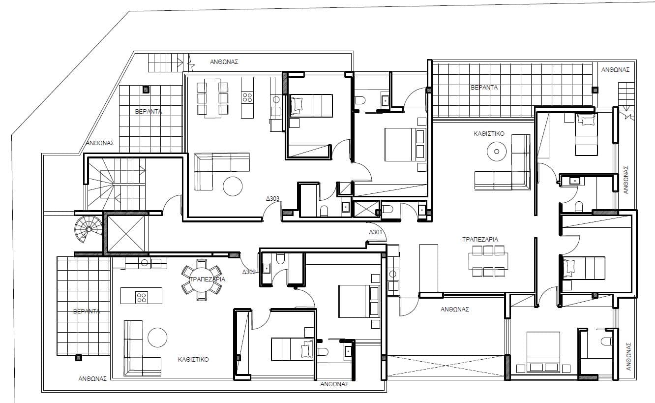 3-bedrooms apartments in Nicosia, Cyprus.