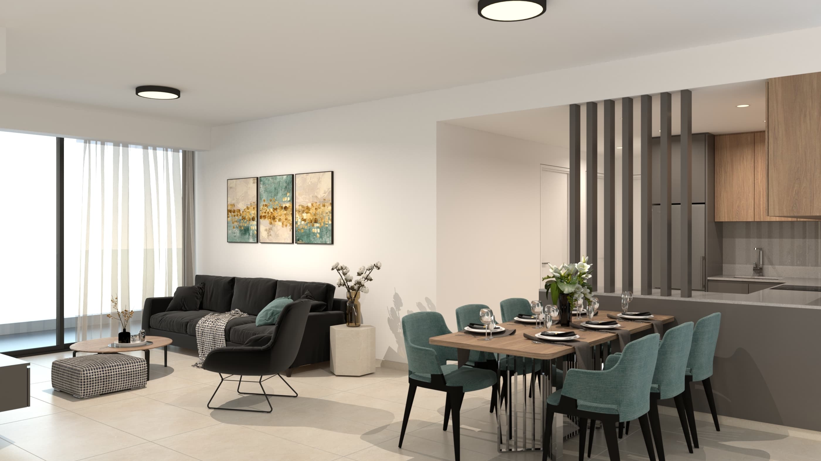 3-bedrooms apartments in Paphos, Cyprus.