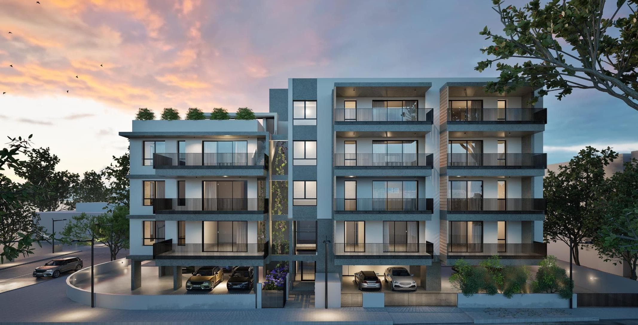 2-bedrooms apartments in Nicosia, Cyprus.