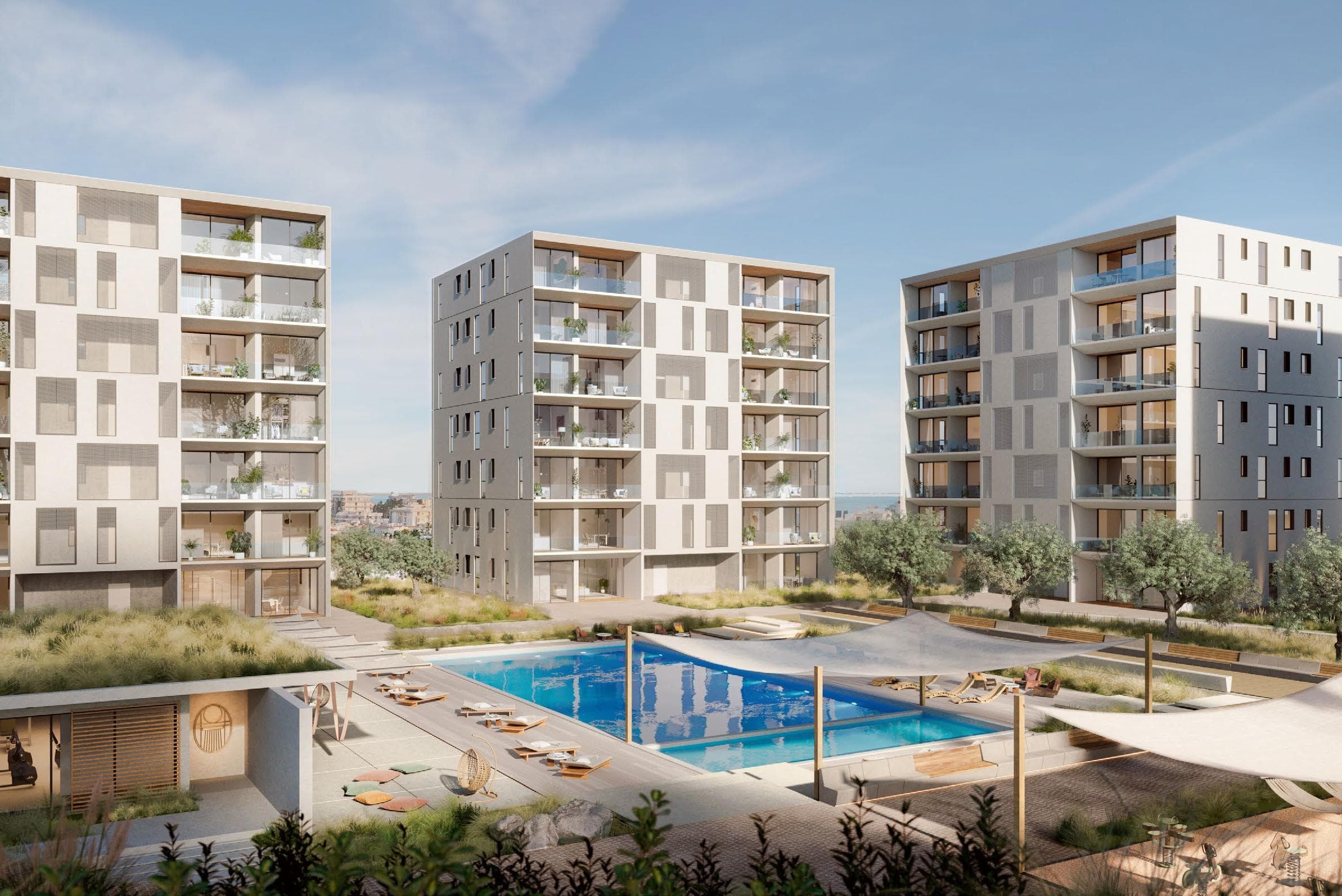 2-bedrooms apartments in Limassol, Cyprus.