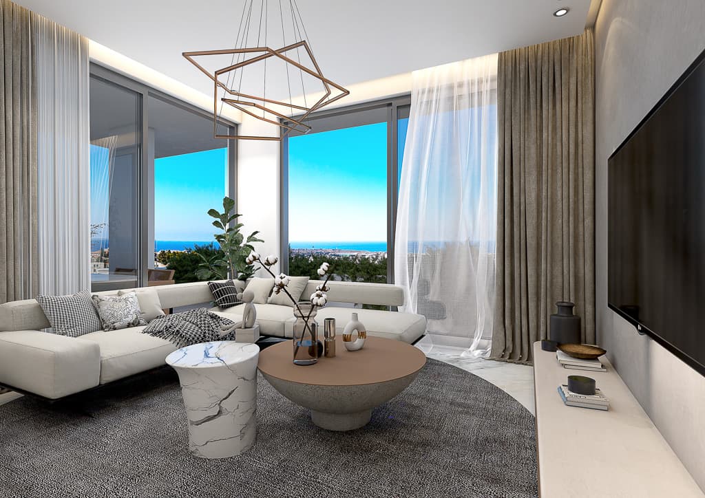 2-bedrooms apartments in Paphos, Cyprus.