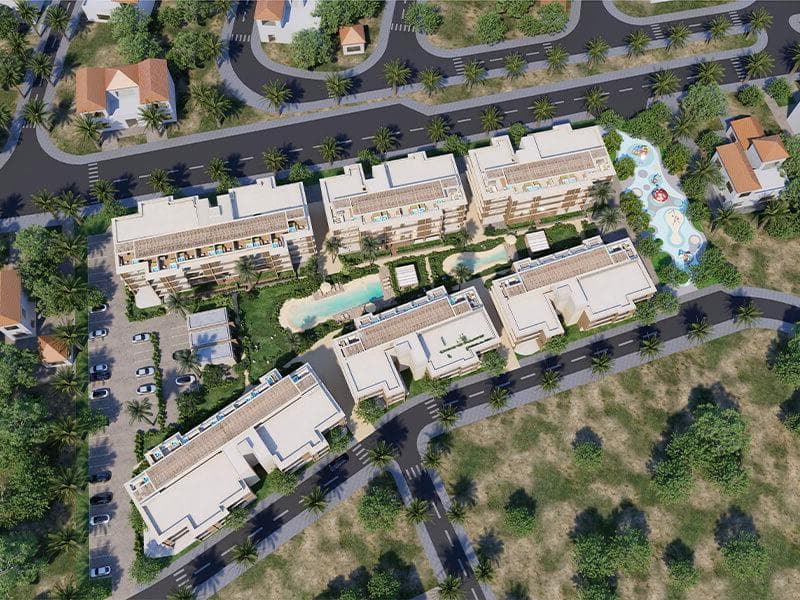 2-bedrooms apartments in Larnaca, Cyprus.