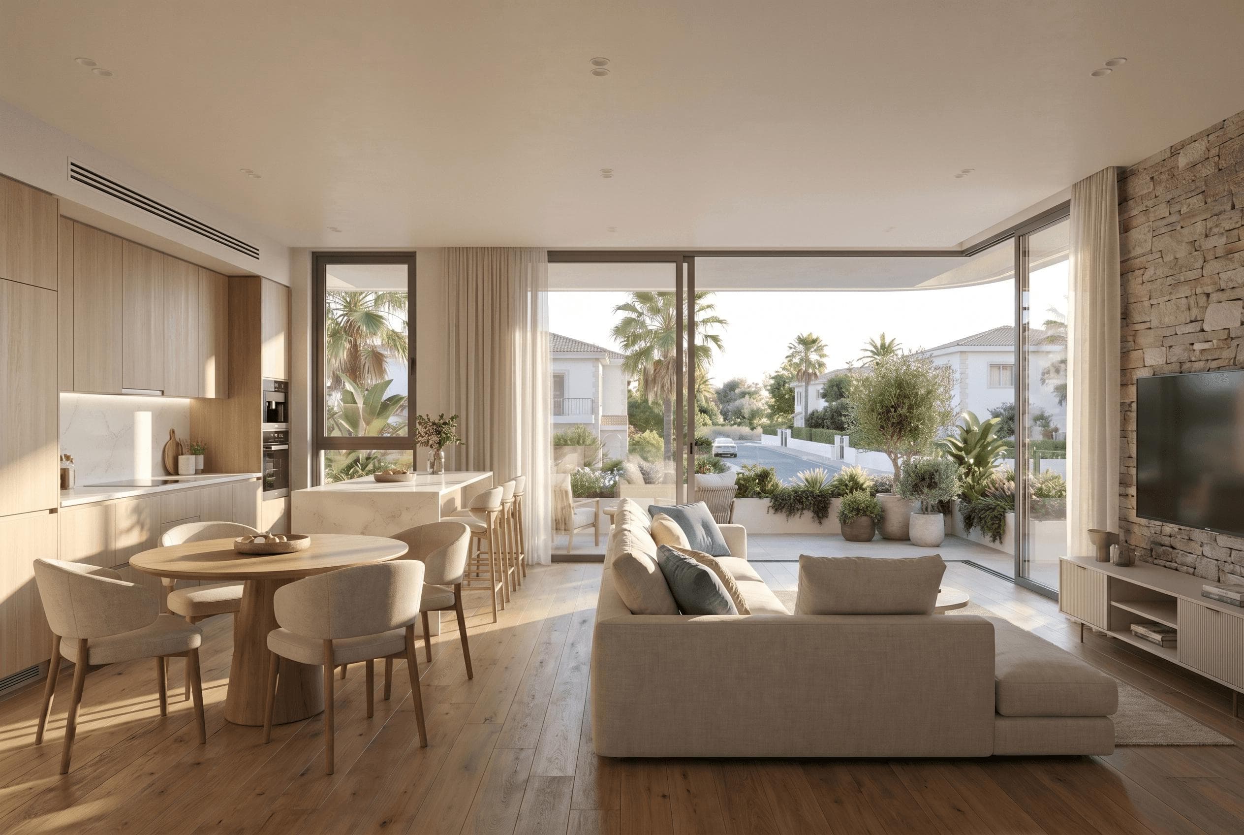 2-bedrooms apartments in Limassol, Cyprus.