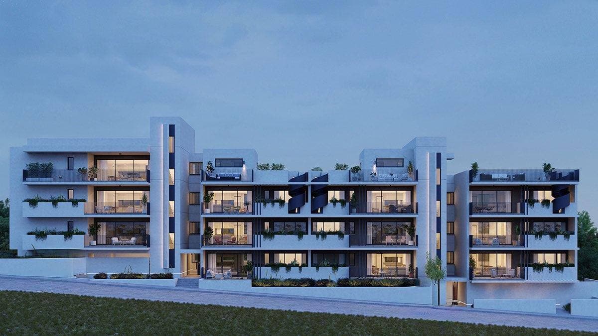 2-bedrooms apartments in Nicosia, Cyprus.