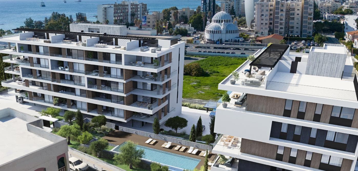 2-bedrooms apartments in Limassol, Cyprus.