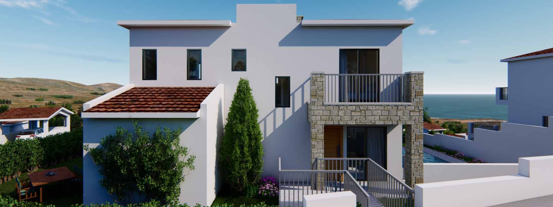 3-bedrooms house in Paphos, Cyprus.