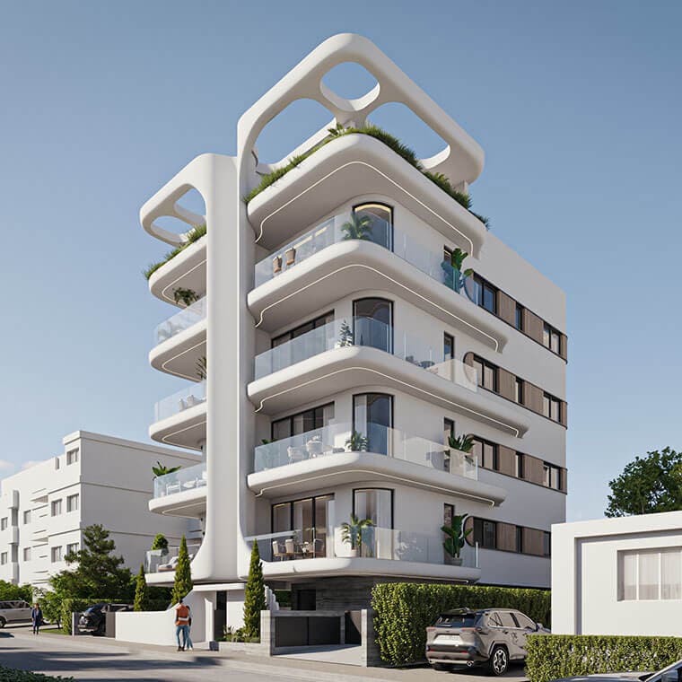 2-bedrooms apartments in Limassol, Cyprus.
