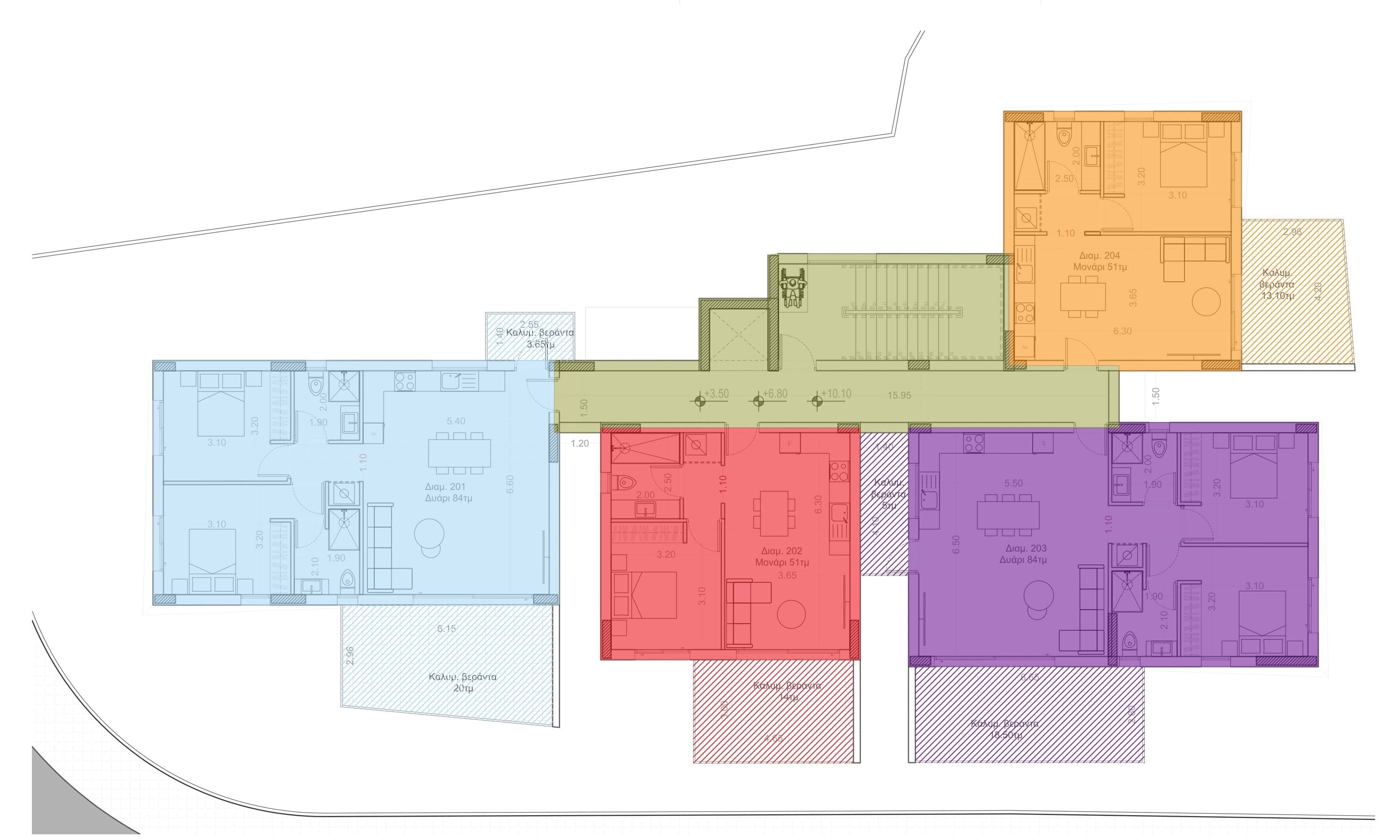 2-bedrooms apartments in Nicosia, Cyprus.