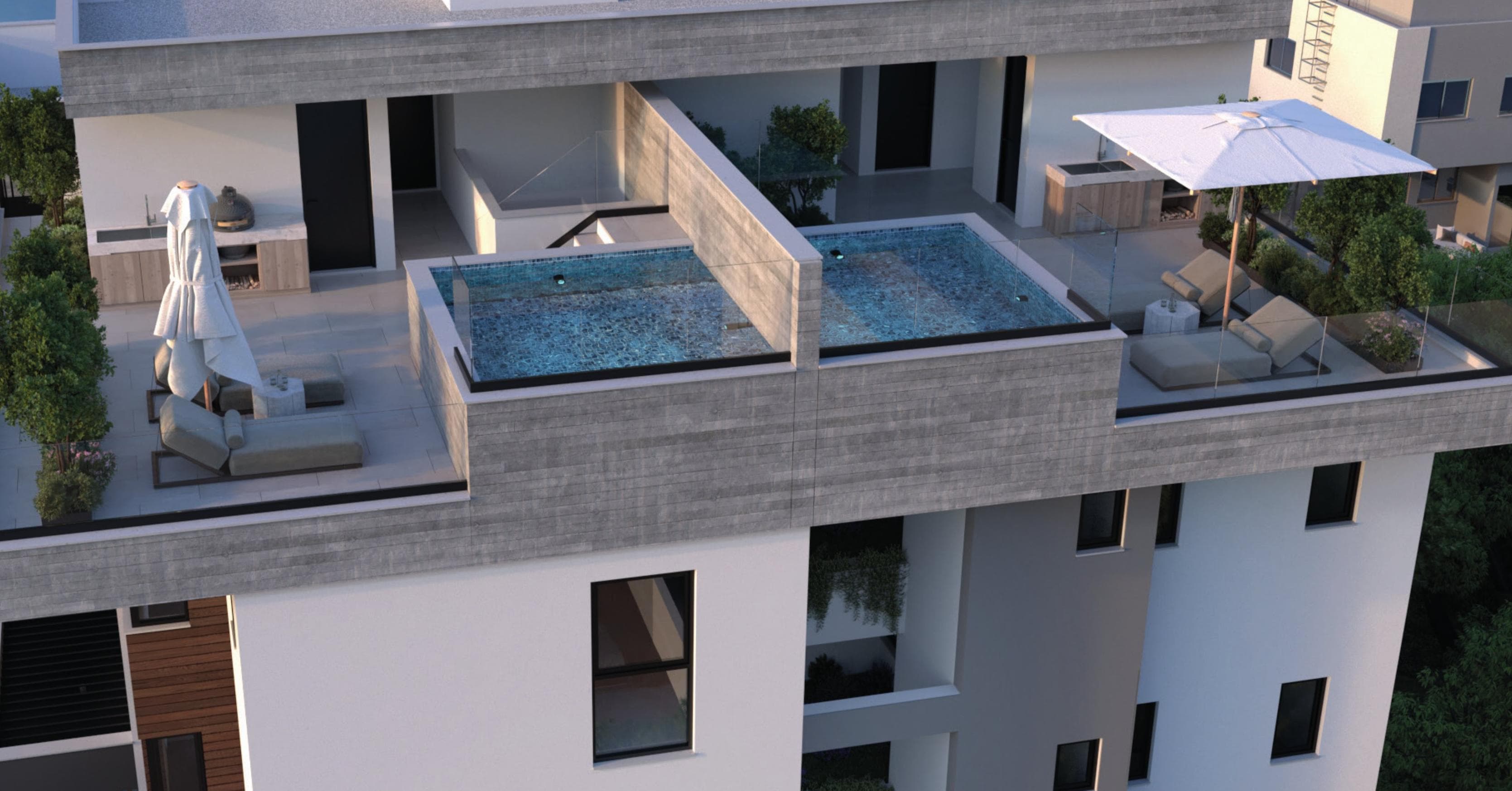 2-bedrooms apartments in Limassol, Cyprus.