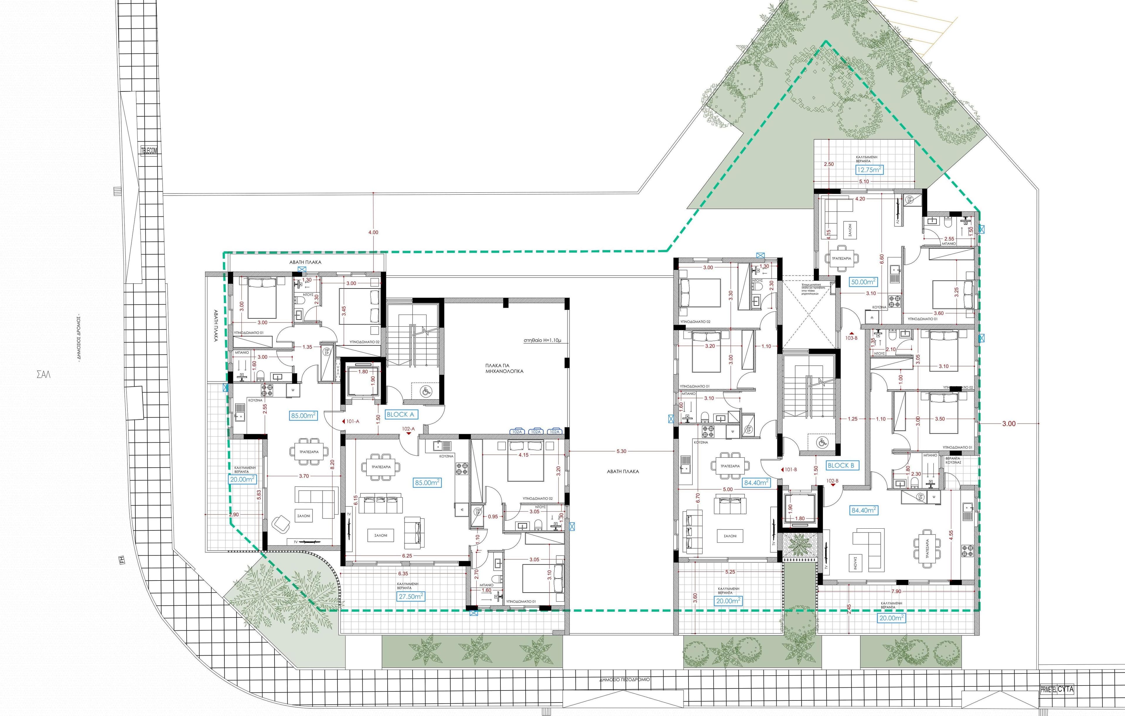 2-bedrooms apartments in Nicosia, Cyprus.