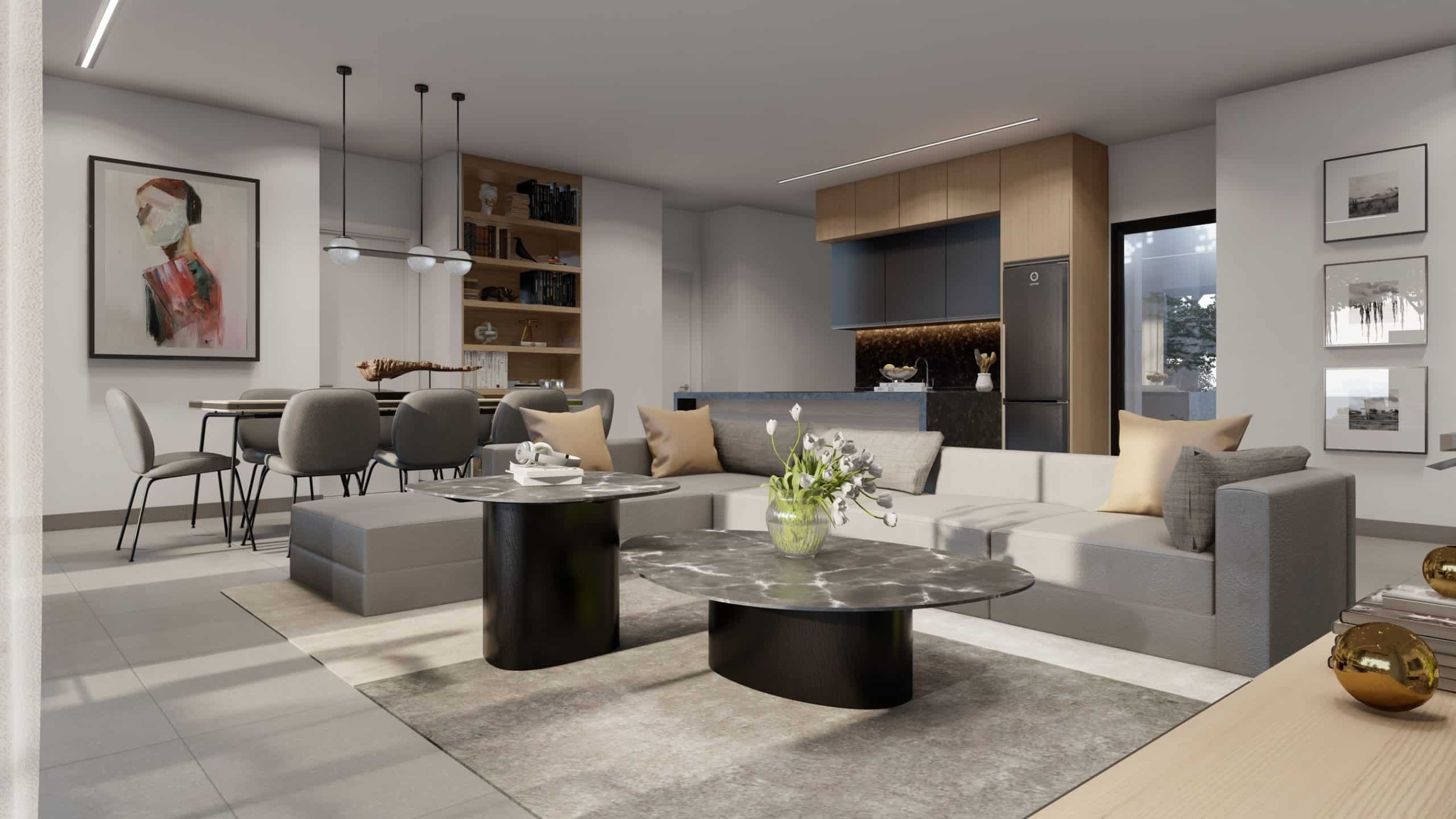 2-bedrooms apartments in Nicosia, Cyprus.