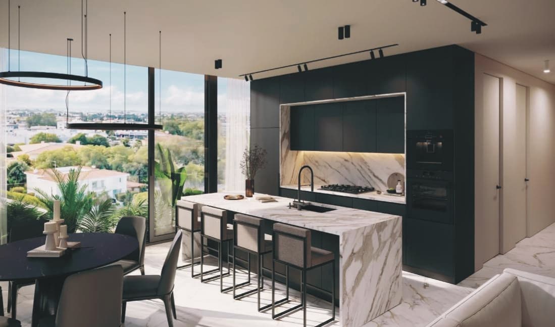 2-bedrooms apartments in Nicosia, Cyprus.