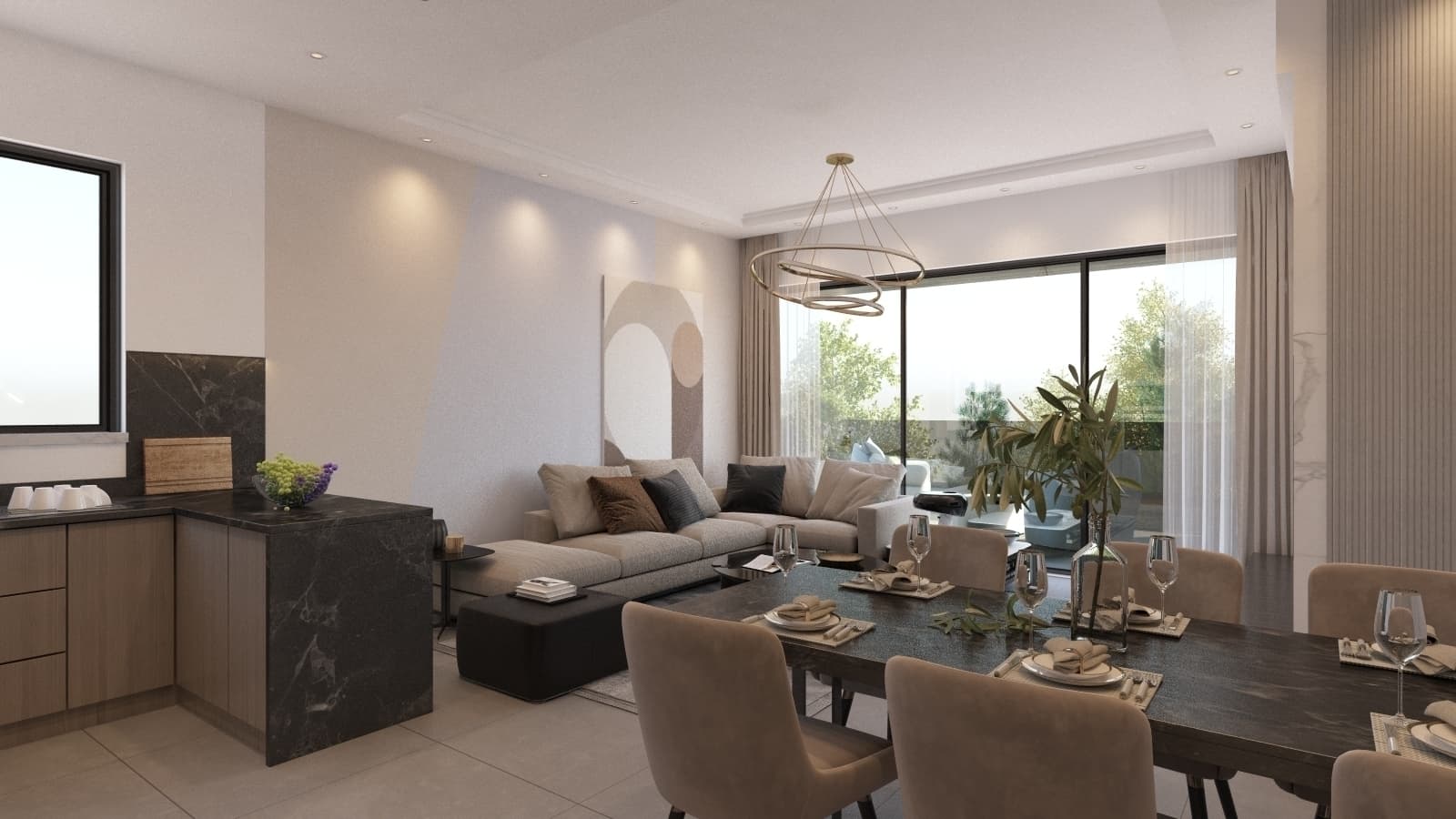 2-bedrooms apartments in Nicosia, Cyprus.
