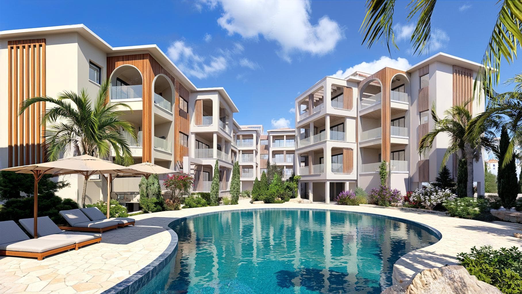 1-bedrooms apartments in Paphos, Cyprus.