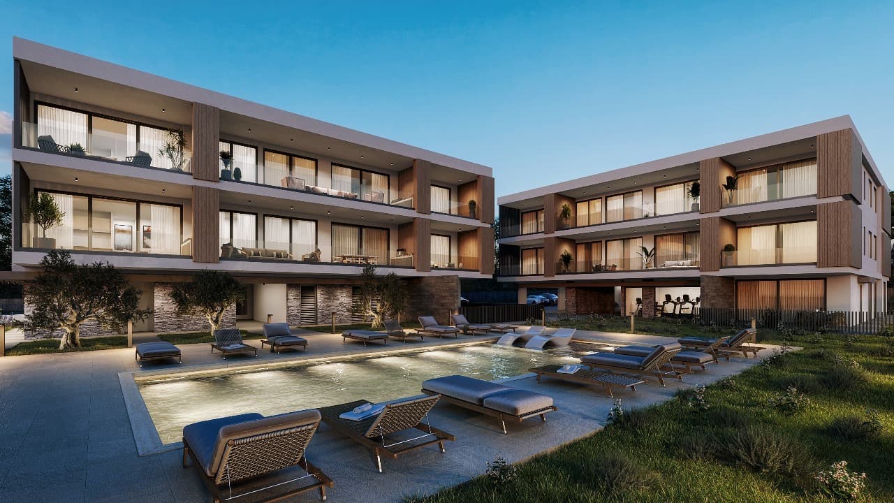 2-bedrooms apartments in Paphos, Cyprus.