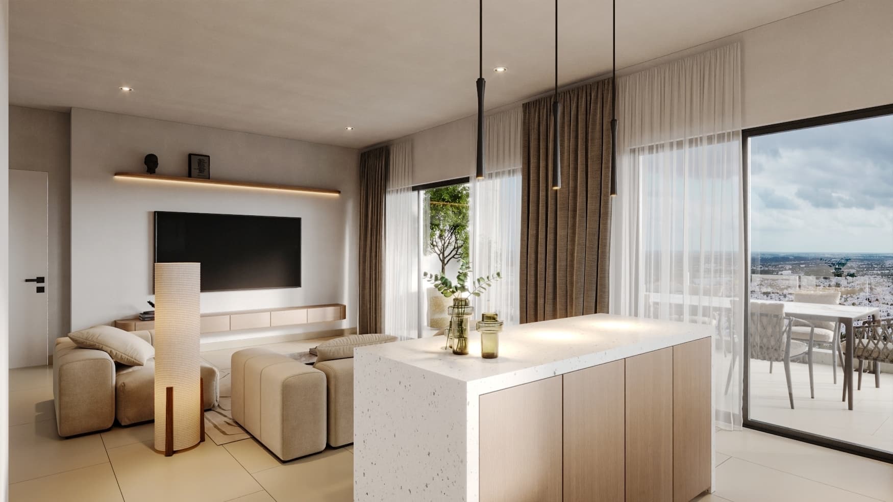 2-bedrooms apartments in Paphos, Cyprus.