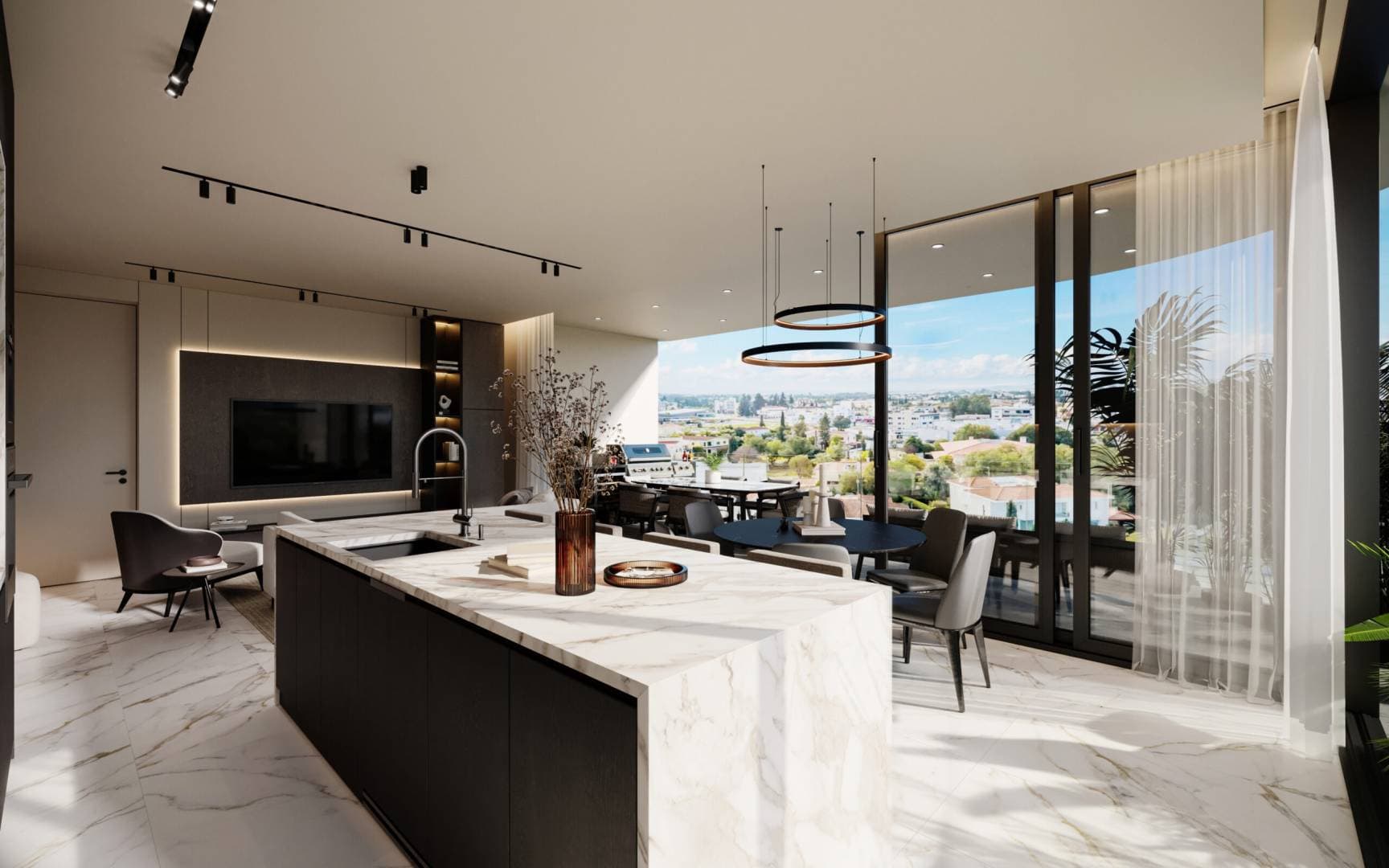 2-bedrooms apartments in Nicosia, Cyprus.