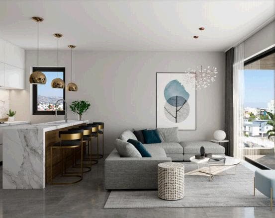2-bedrooms apartments in Limassol, Cyprus.