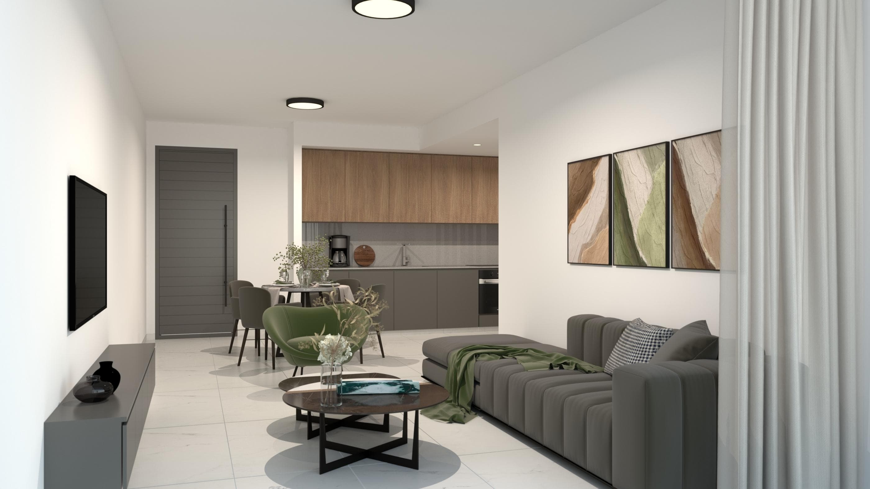 2-bedrooms apartments in Paphos, Cyprus.