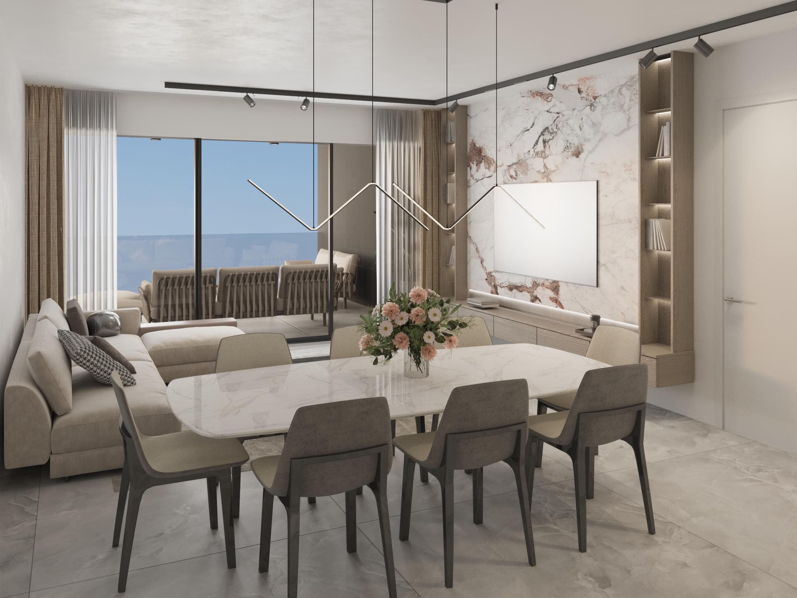 2-bedrooms apartments in Nicosia, Cyprus.