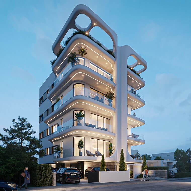 2-bedrooms apartments in Limassol, Cyprus.