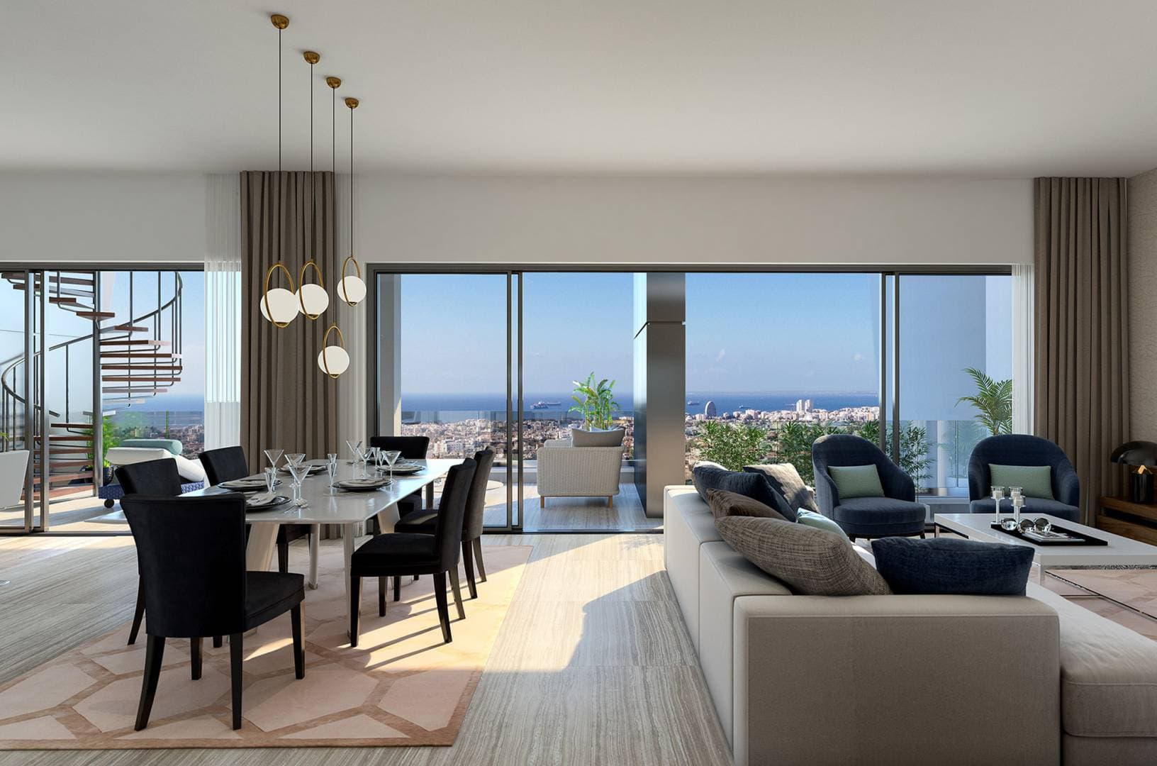 3-bedrooms apartments in Limassol, Cyprus.