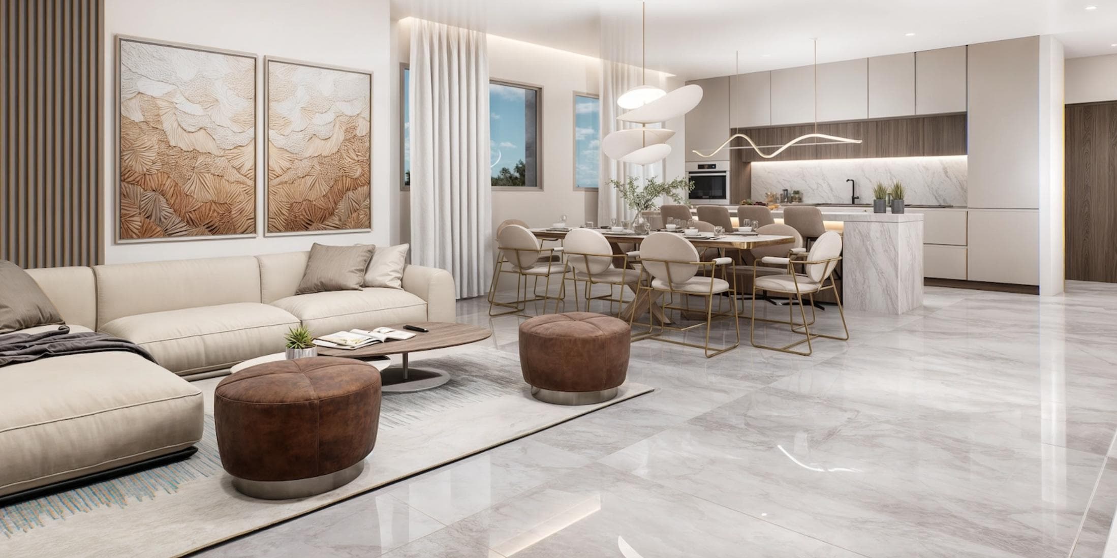 3-bedrooms apartments in Nicosia, Cyprus.