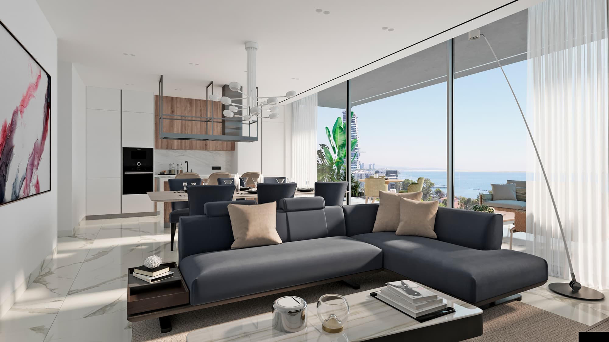 2-bedrooms apartments in Limassol, Cyprus.