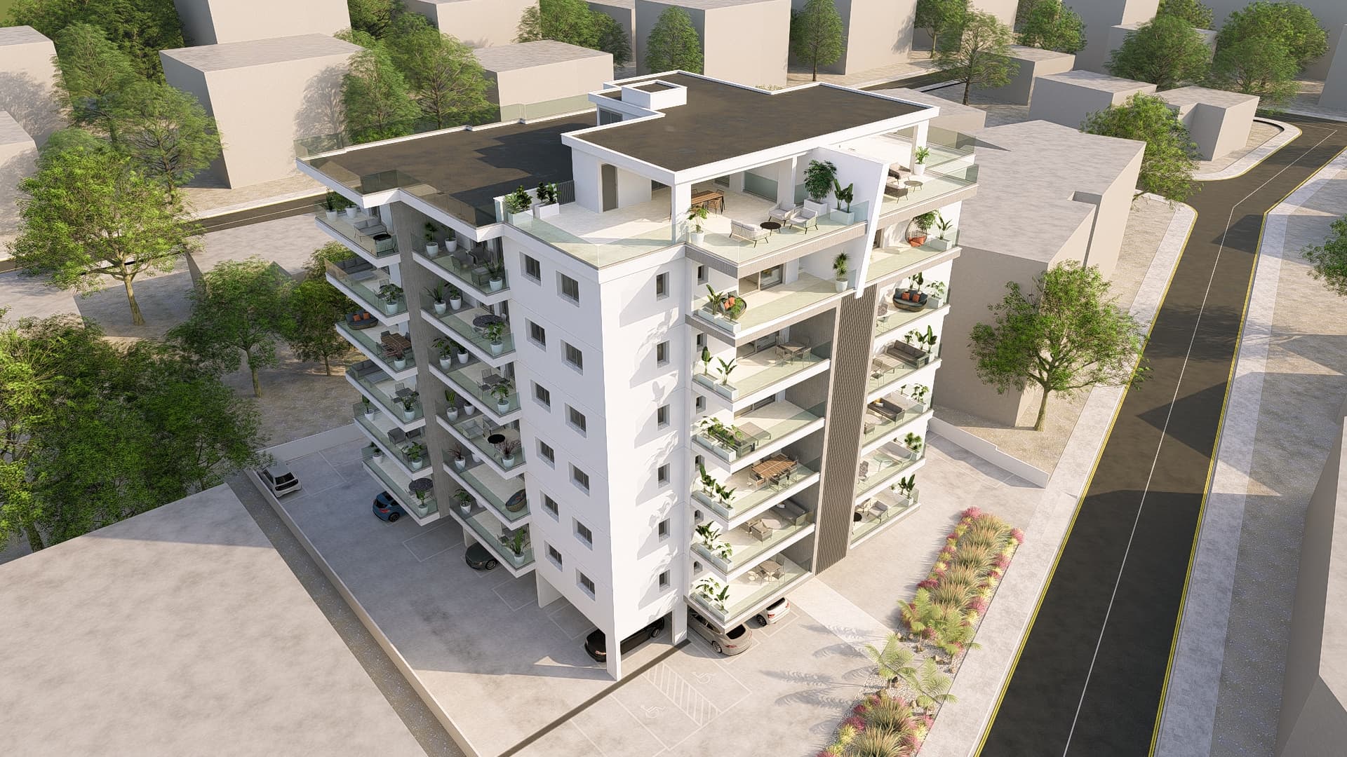 2-bedrooms apartments in Nicosia, Cyprus.