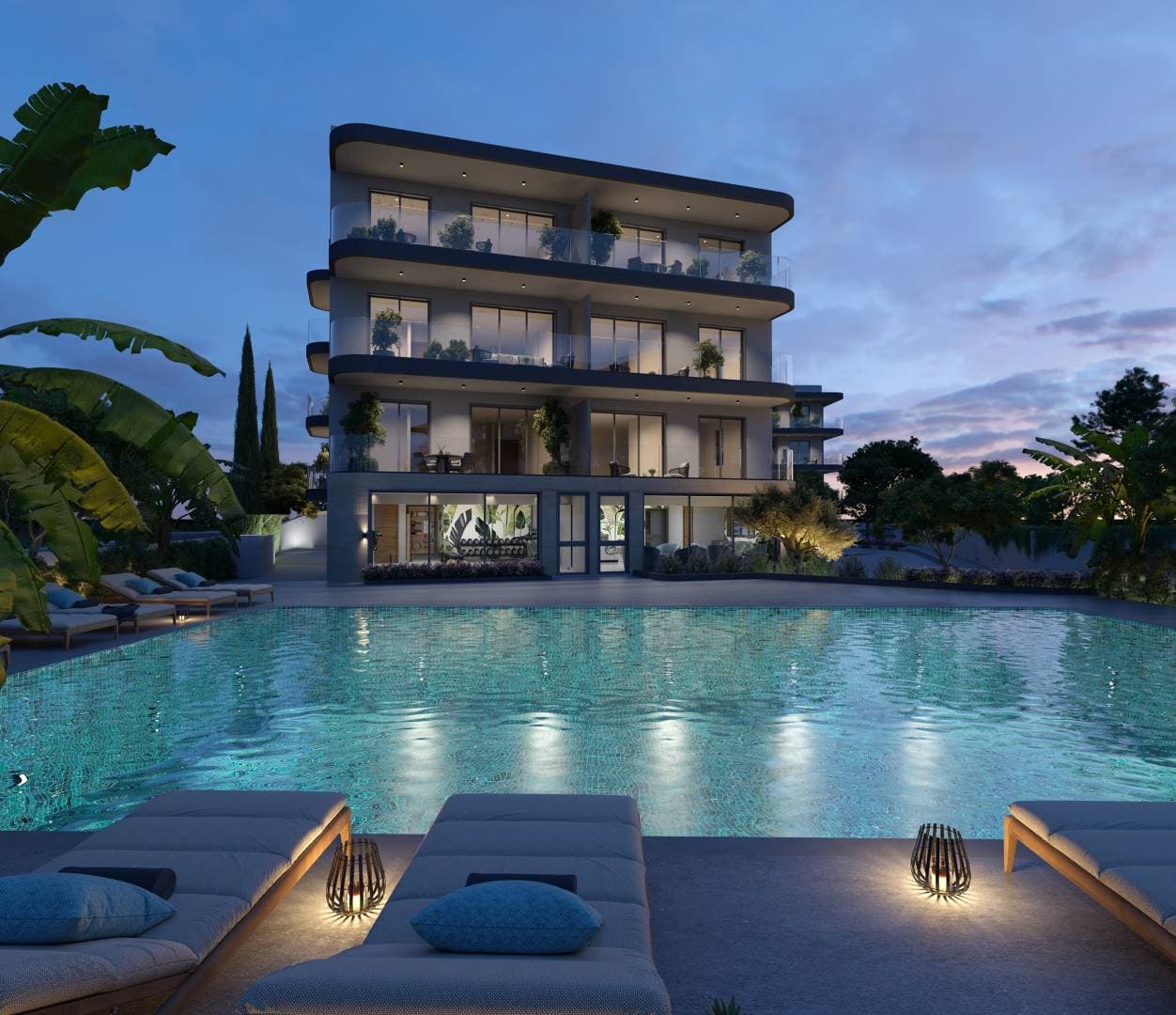 2-bedrooms apartments in Larnaca, Cyprus.