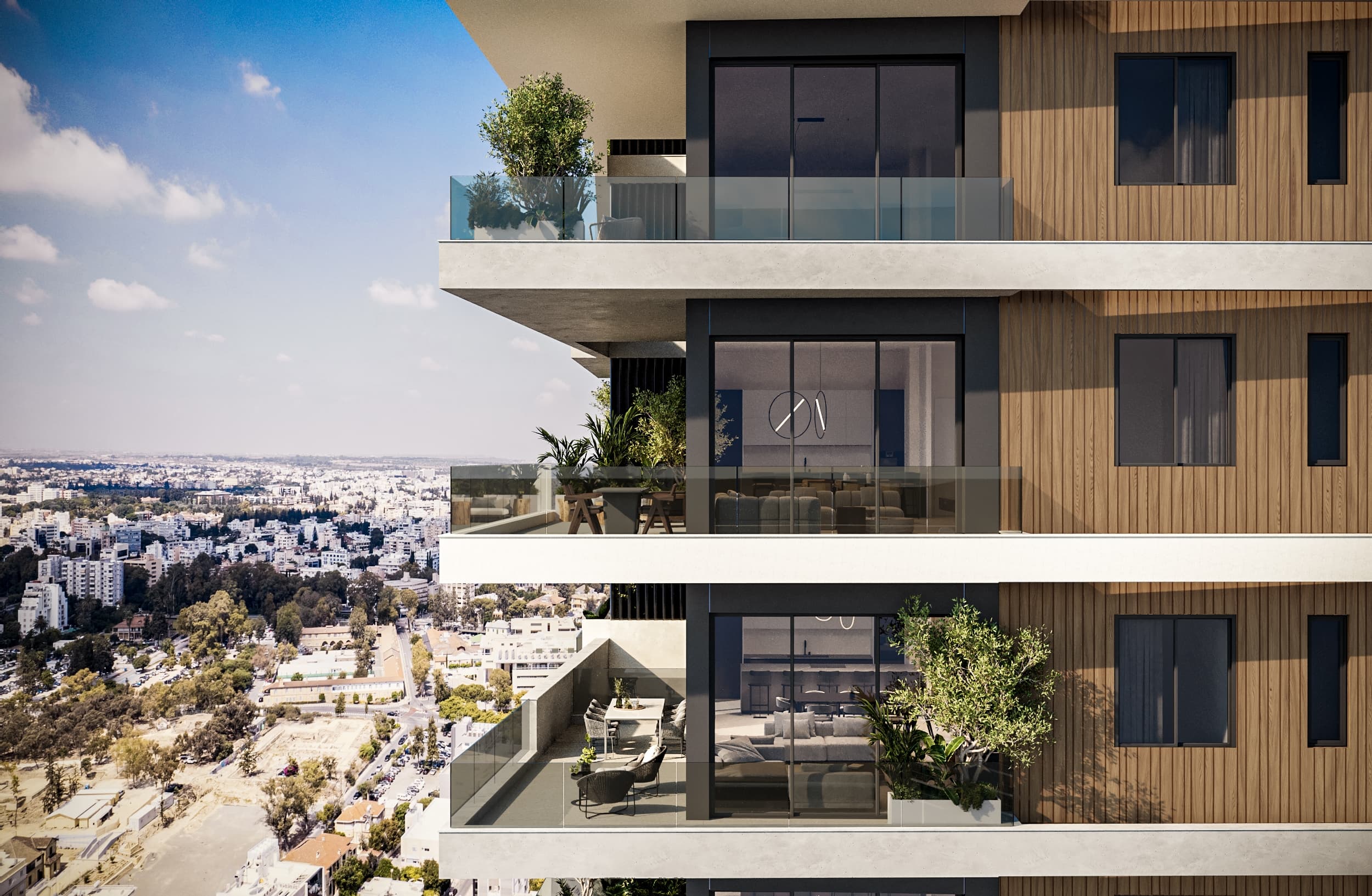 3-bedrooms apartments in Nicosia, Cyprus.