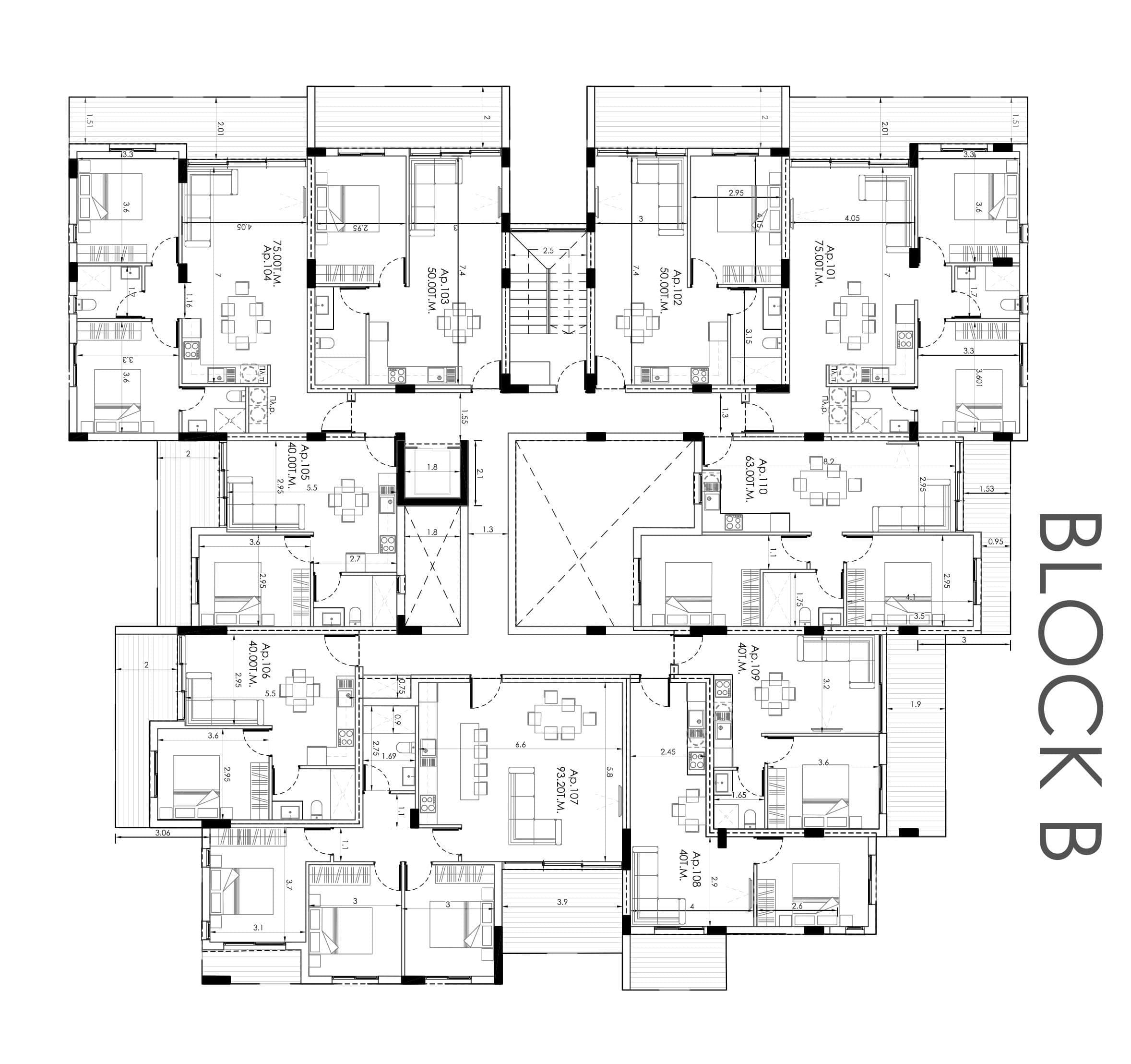 2-bedrooms apartments in Nicosia, Cyprus.