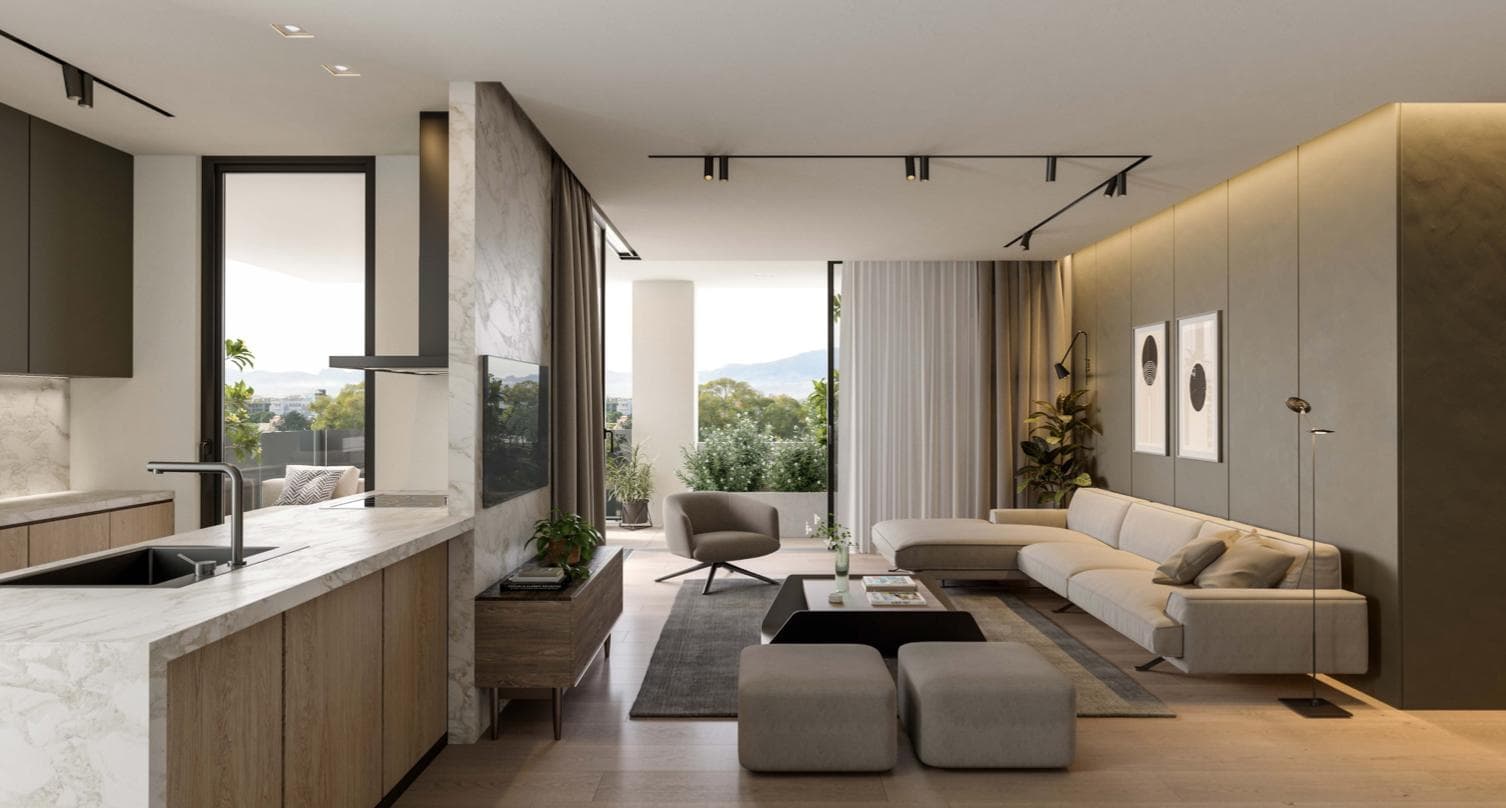 2-bedrooms apartments in Nicosia, Cyprus.