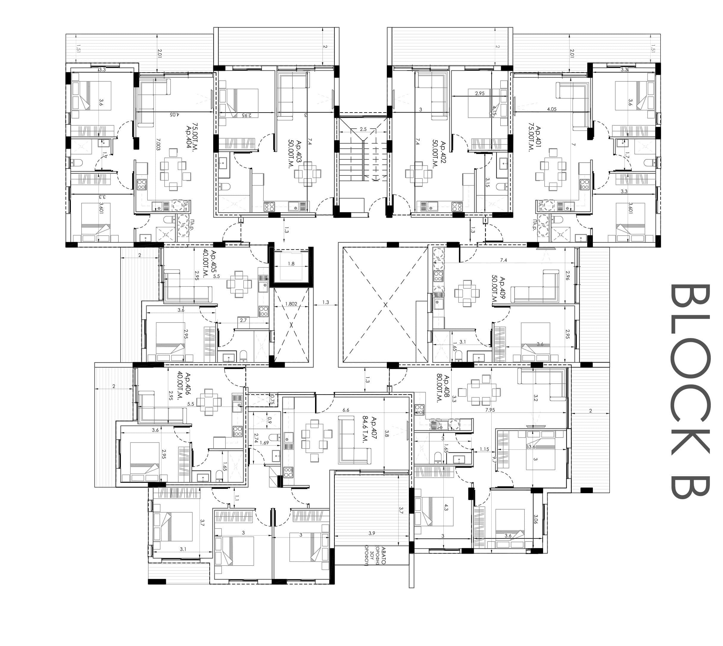 2-bedrooms apartments in Nicosia, Cyprus.