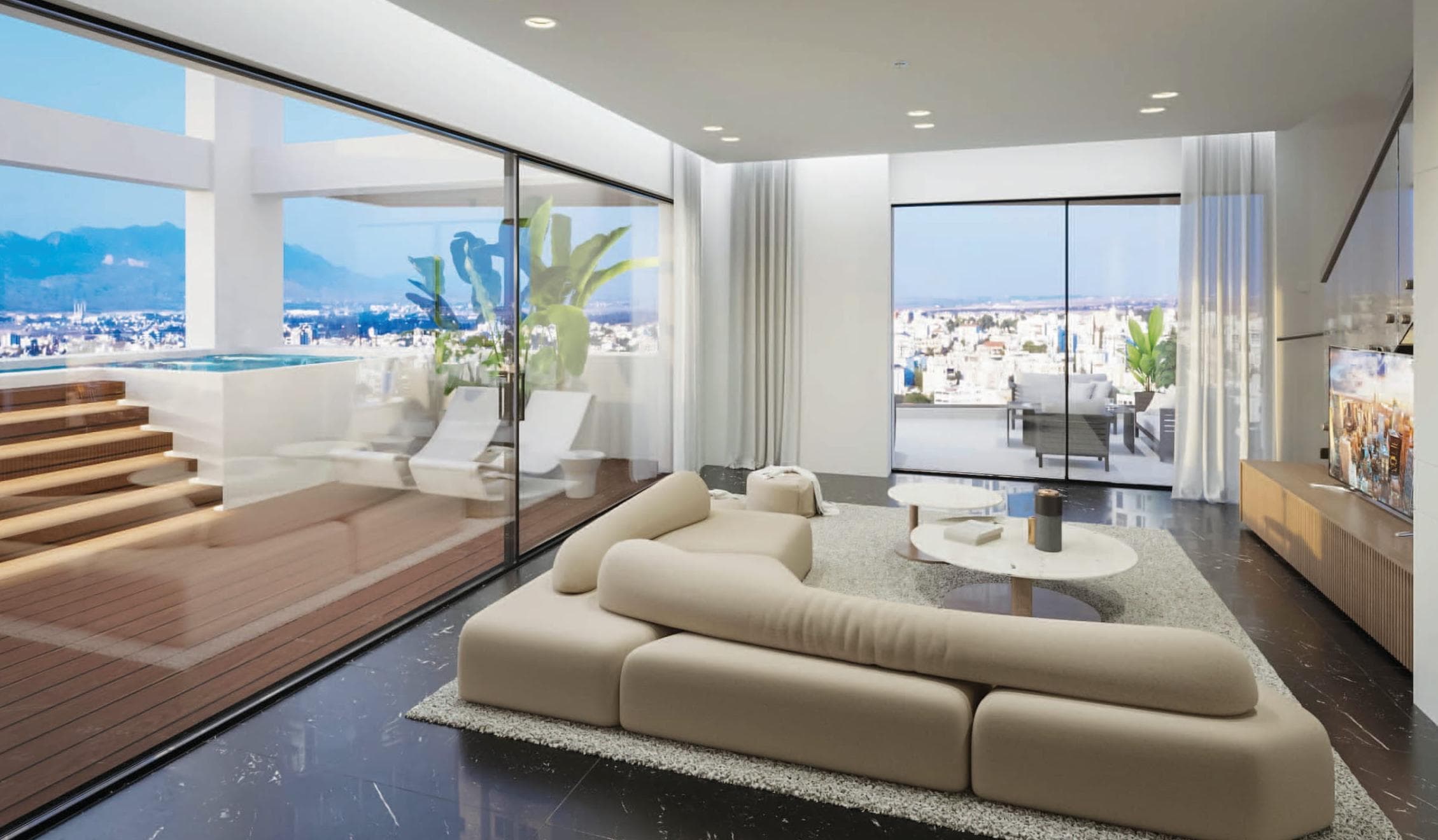 3-bedrooms apartments in Nicosia, Cyprus.