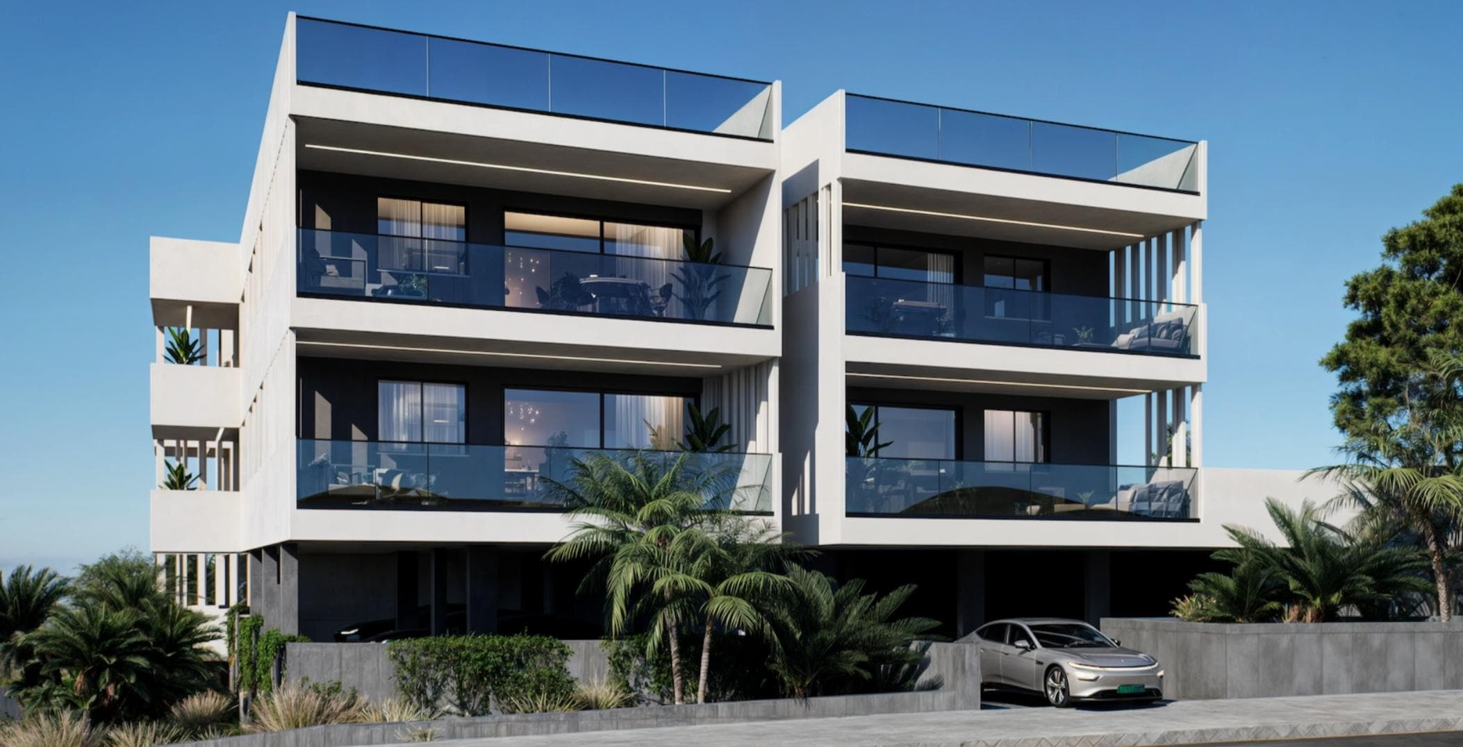 2-bedrooms apartments in Nicosia, Cyprus.