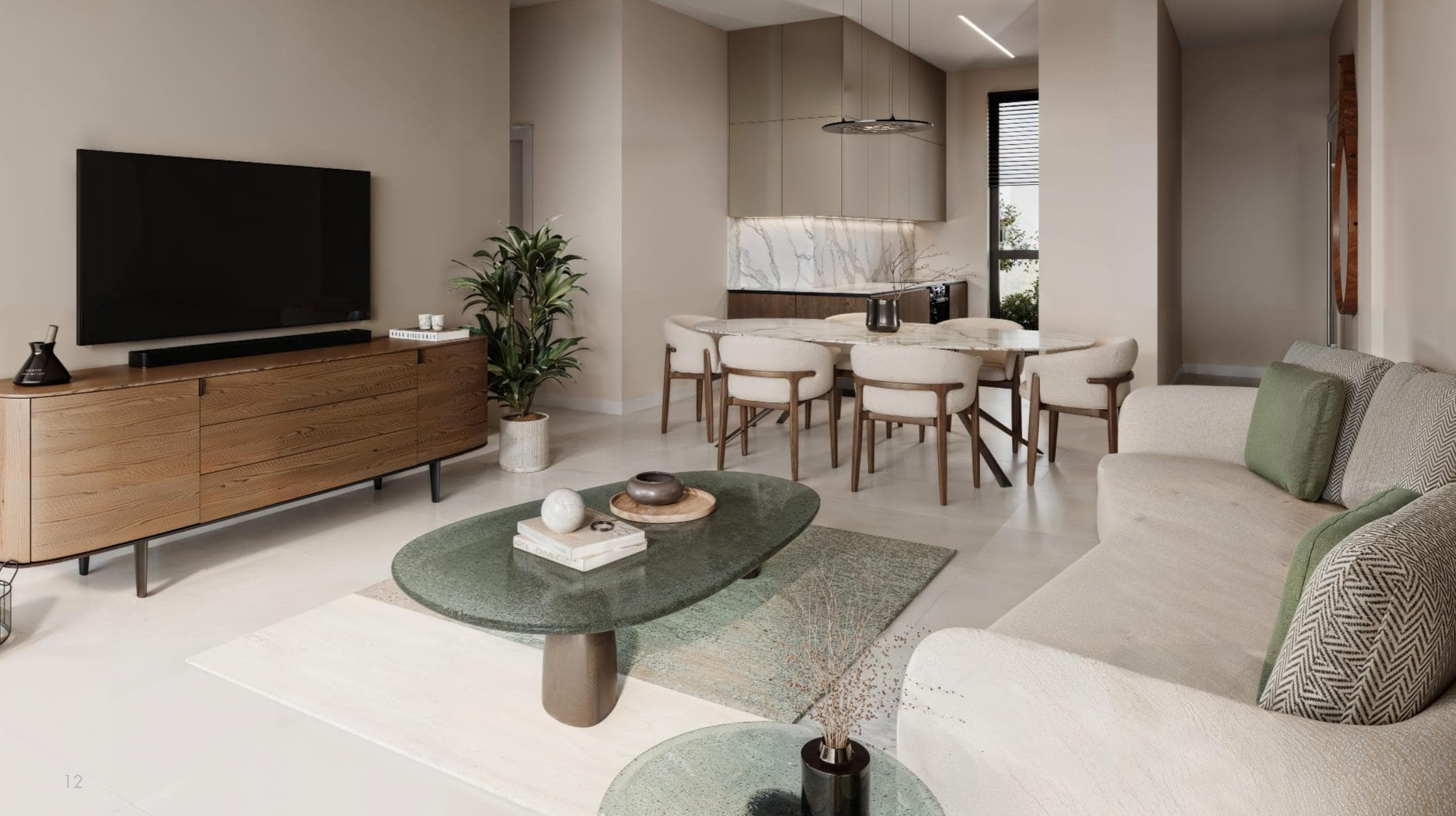 2-bedrooms apartments in Nicosia, Cyprus.