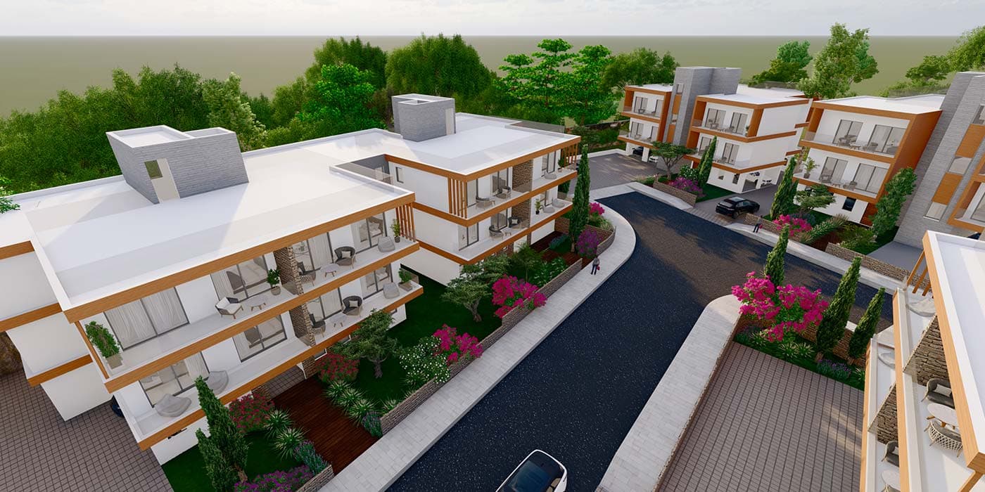 2-bedrooms apartments in Paphos, Cyprus.