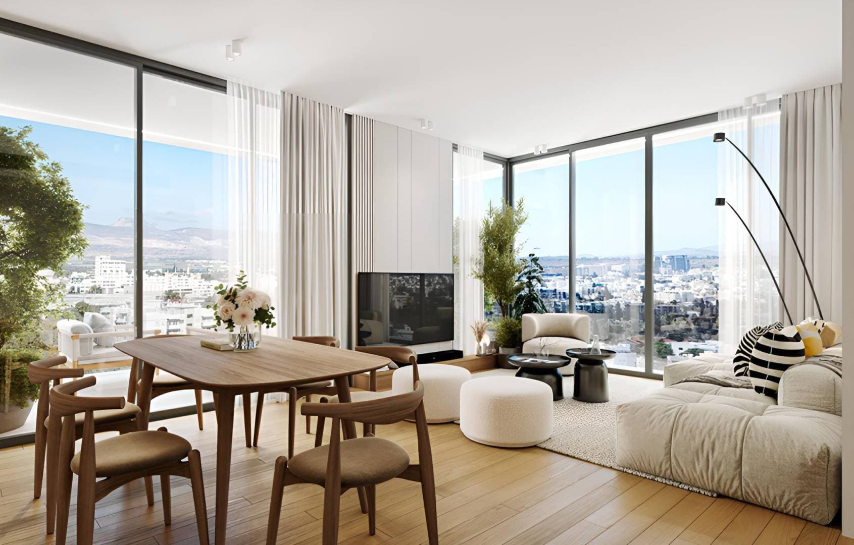 3-bedrooms apartments in Nicosia, Cyprus.