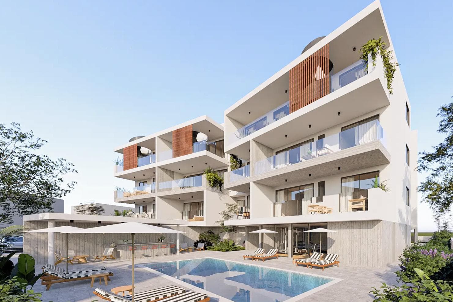 2-bedrooms apartments in Paphos, Cyprus.